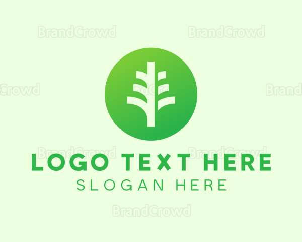 Round Eco Tree Logo