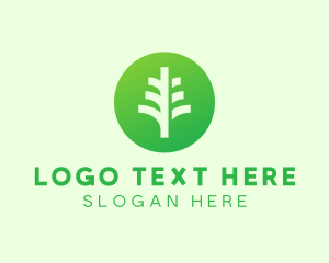 Abstract - Round Eco Tree logo design