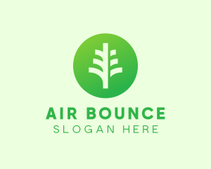 Round Eco Tree logo design