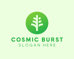 Round Eco Tree logo design