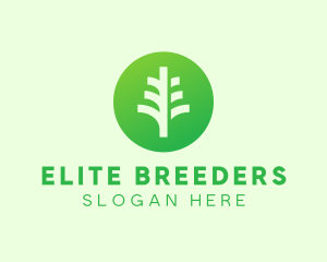 Round Eco Tree logo design