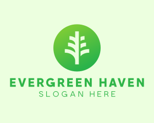 Tree - Round Eco Tree logo design