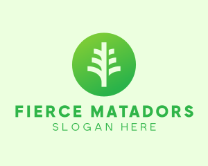 Round Eco Tree logo design