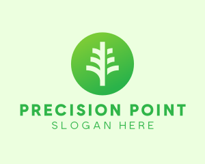 Round Eco Tree logo design