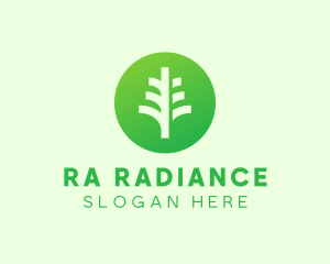 Round Eco Tree logo design