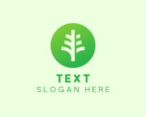 Round Eco Tree logo design