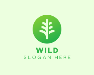 Circle - Round Eco Tree logo design