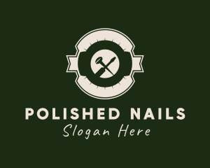 Hipster Screwdriver Nail Tool logo design