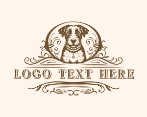 Vintage - Dog Pet Grooming logo design