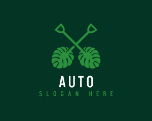 Tropical Leaf Shovel Logo