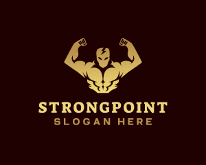 Bodybuilding - Lightning Muscle Gym logo design
