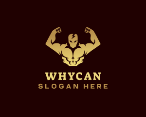 Muscle - Lightning Muscle Gym logo design