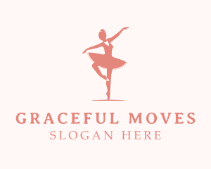 Pink Ballerina Tutu logo design