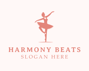 Rhythmic - Pink Ballerina Tutu logo design