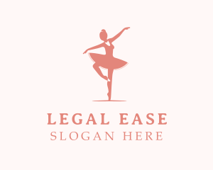 Woman - Pink Ballerina Tutu logo design