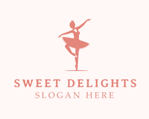 Pink Ballerina Tutu logo design