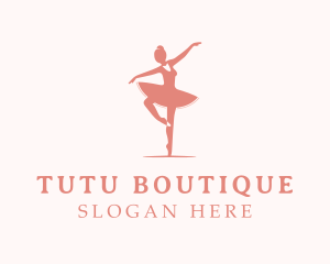 Pink Ballerina Tutu logo design