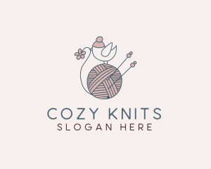 Cute Bird Crochet  logo design