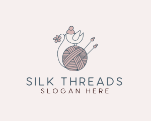 Cute Bird Crochet  logo design