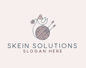 Skein - Cute Bird Crochet logo design