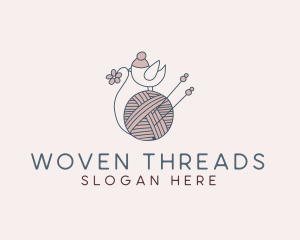 Cute Bird Crochet  logo design