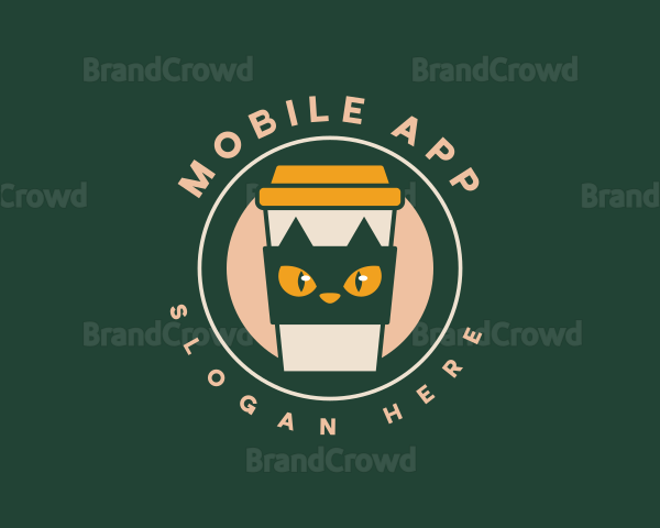Cat Feline Coffee Logo