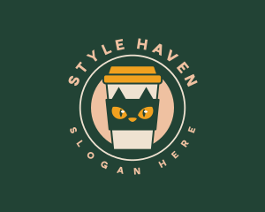 Cat Feline Coffee Logo