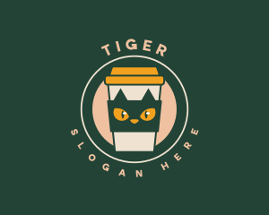 Cat Feline Coffee Logo