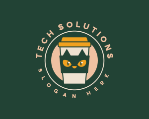 Cat - Cat Feline Coffee logo design