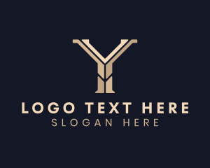Letter Y - Construction Property Pillar logo design