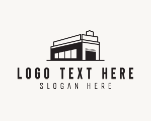 Delivery - Stockroom Factory Building logo design