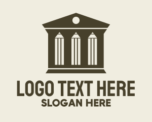 School - Pencil Law Building logo design