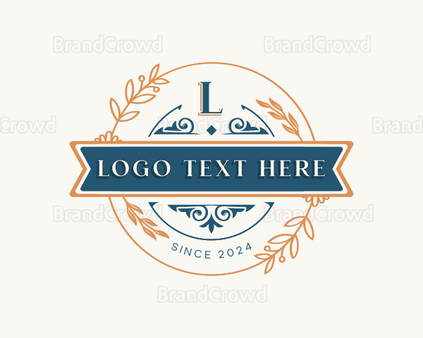 Elegant Floral Ornament Logo