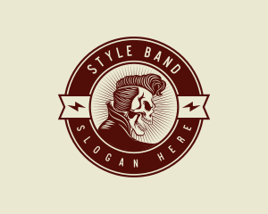 Skull Rockstar Band logo design