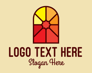 Protestant - Stained Glass Religious logo design