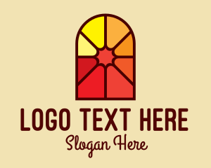 Interior Decoration - Stained Glass Religious logo design