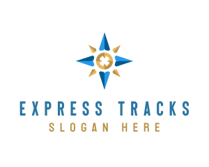 Location Tracking Compass logo design