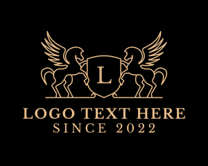 Equine - Corporate Legal Pegasus Lettermark logo design