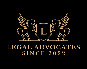 Corporate Legal Pegasus Lettermark logo design