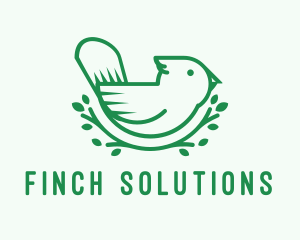 Nature Finch Bird logo design