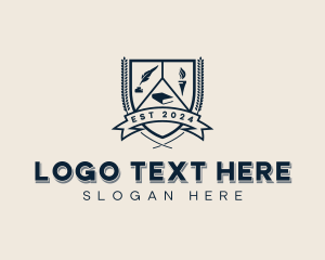 Book - University Education College logo design