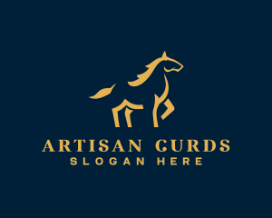 Horse Luxury Minimal  logo design