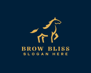 Horse Luxury Minimal  logo design