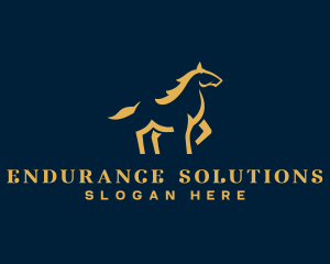 Horse Luxury Minimal  logo design