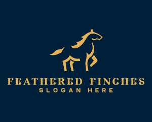 Horse Luxury Minimal  logo design