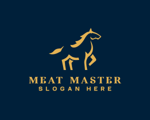 Horse Luxury Minimal  logo design