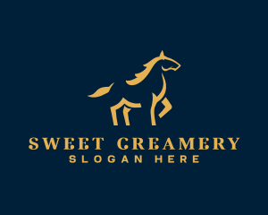 Horse Luxury Minimal  logo design