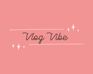 Vlogging - Feminine Cursive Wordmark logo design