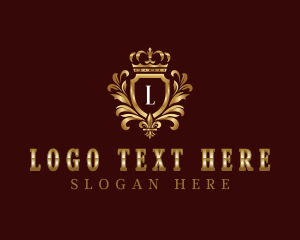 Luxe - High End Ornament Shield logo design