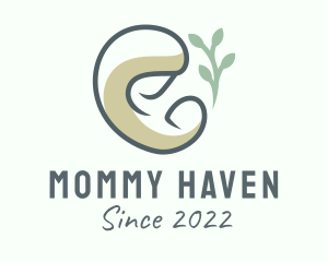 Organic Breastfeeding Mother  logo design